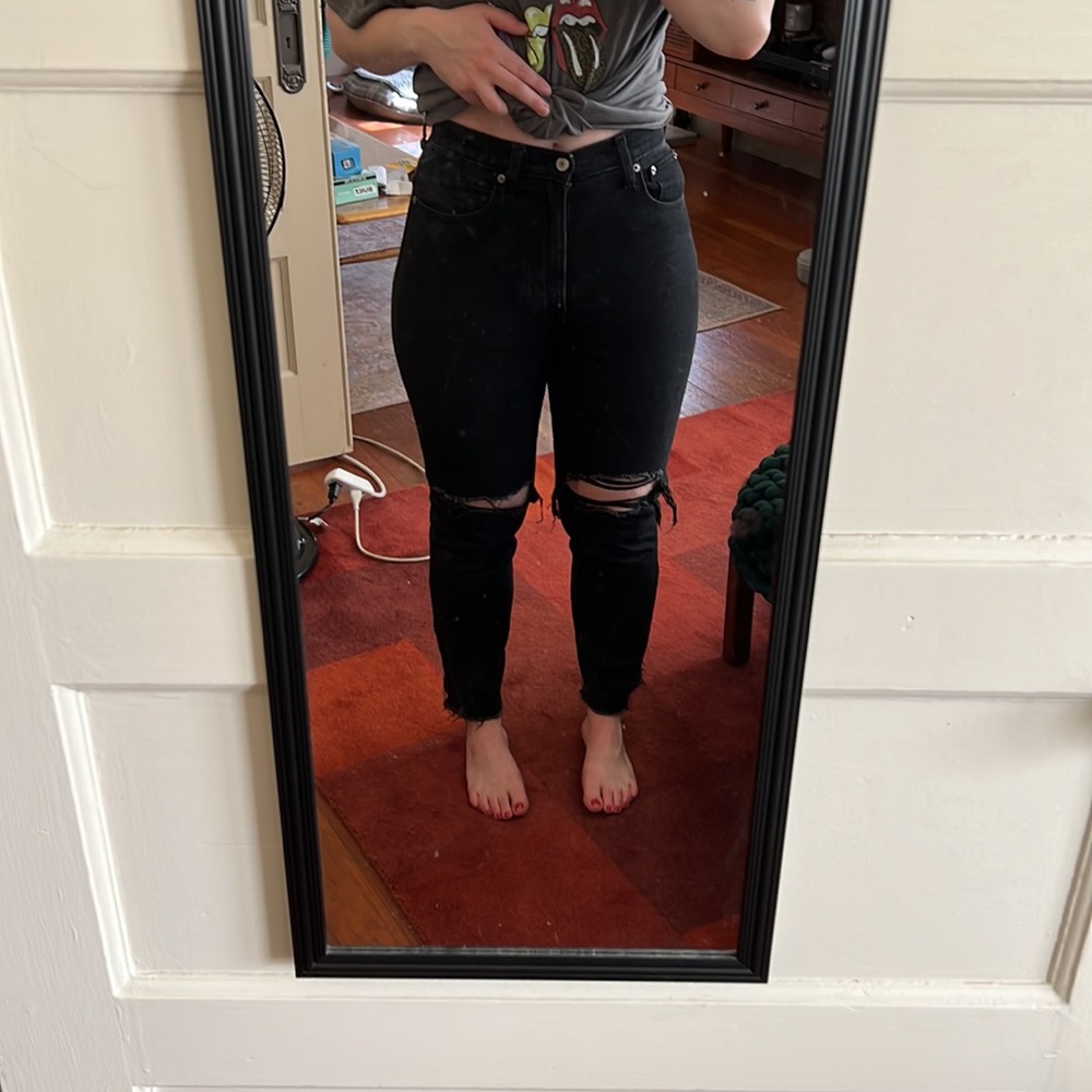 Abercrombie the ankle straight ultra high rise jeans